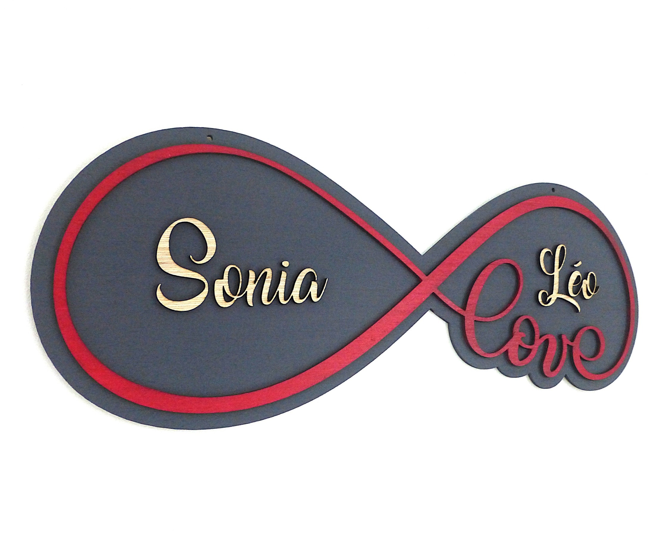 Cadeau de saint valentin personnalisé love et infini