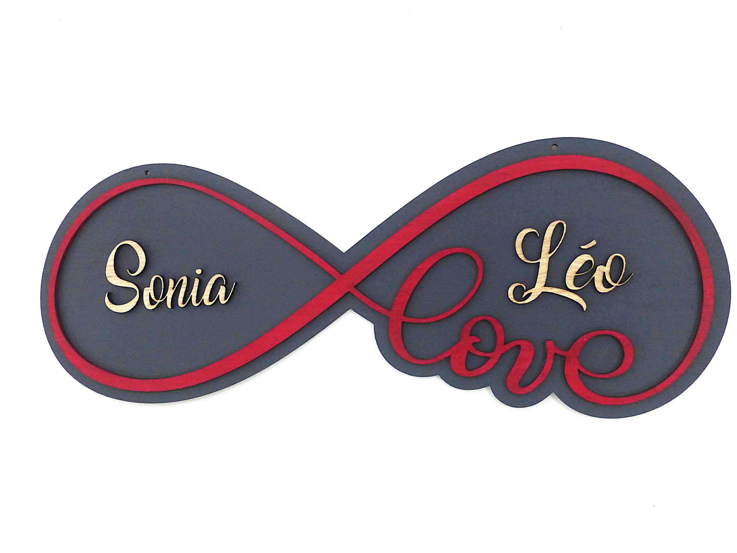 Cadeau de saint valentin personnalisé love et infini