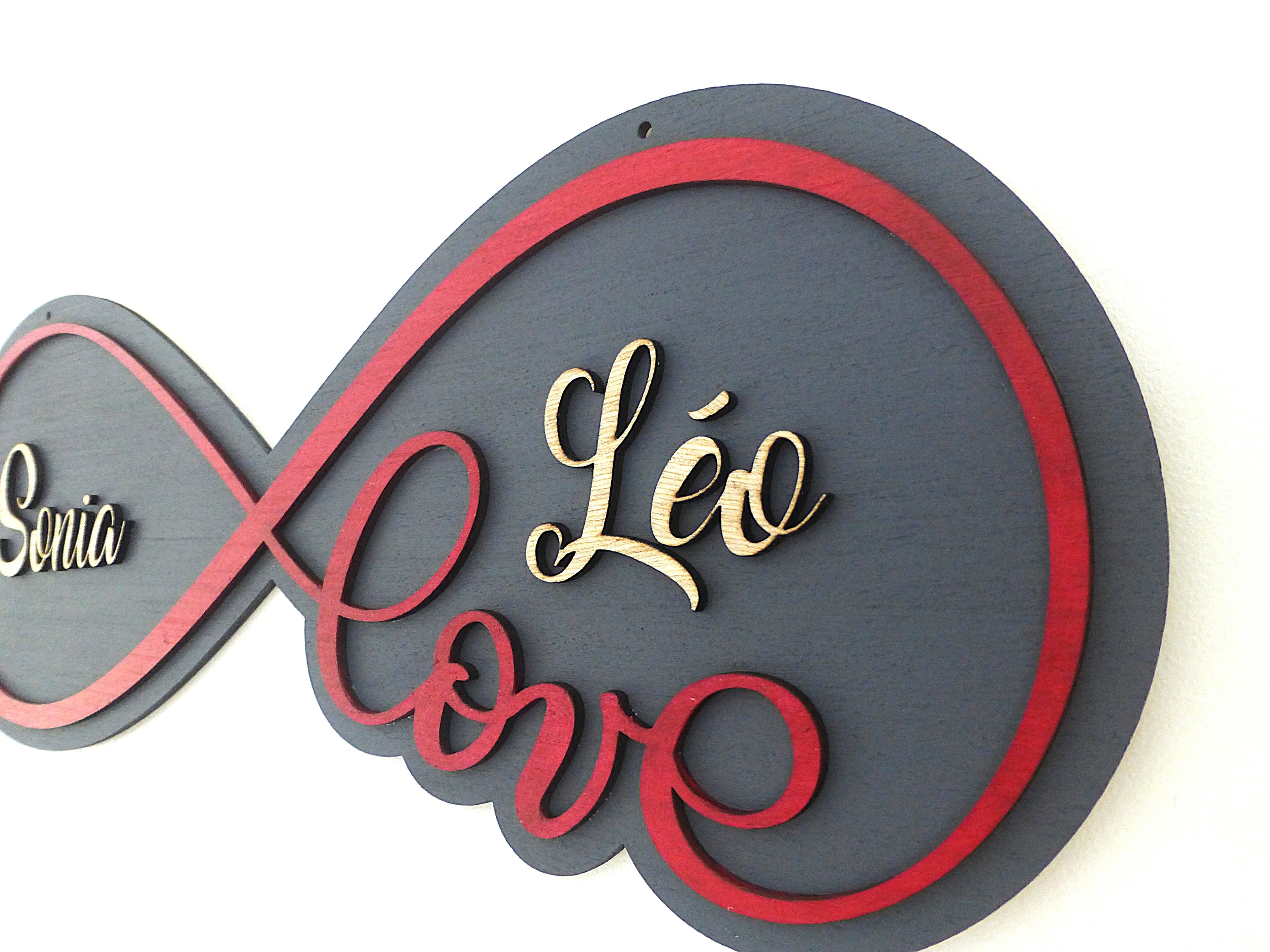 Cadeau de saint valentin personnalisé love et infini