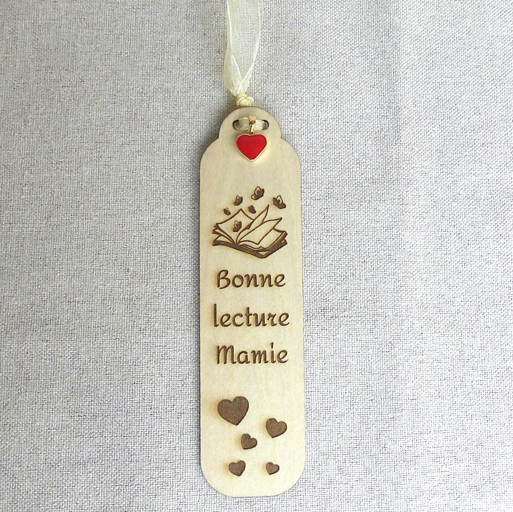 marque-page personnalisé en bois
