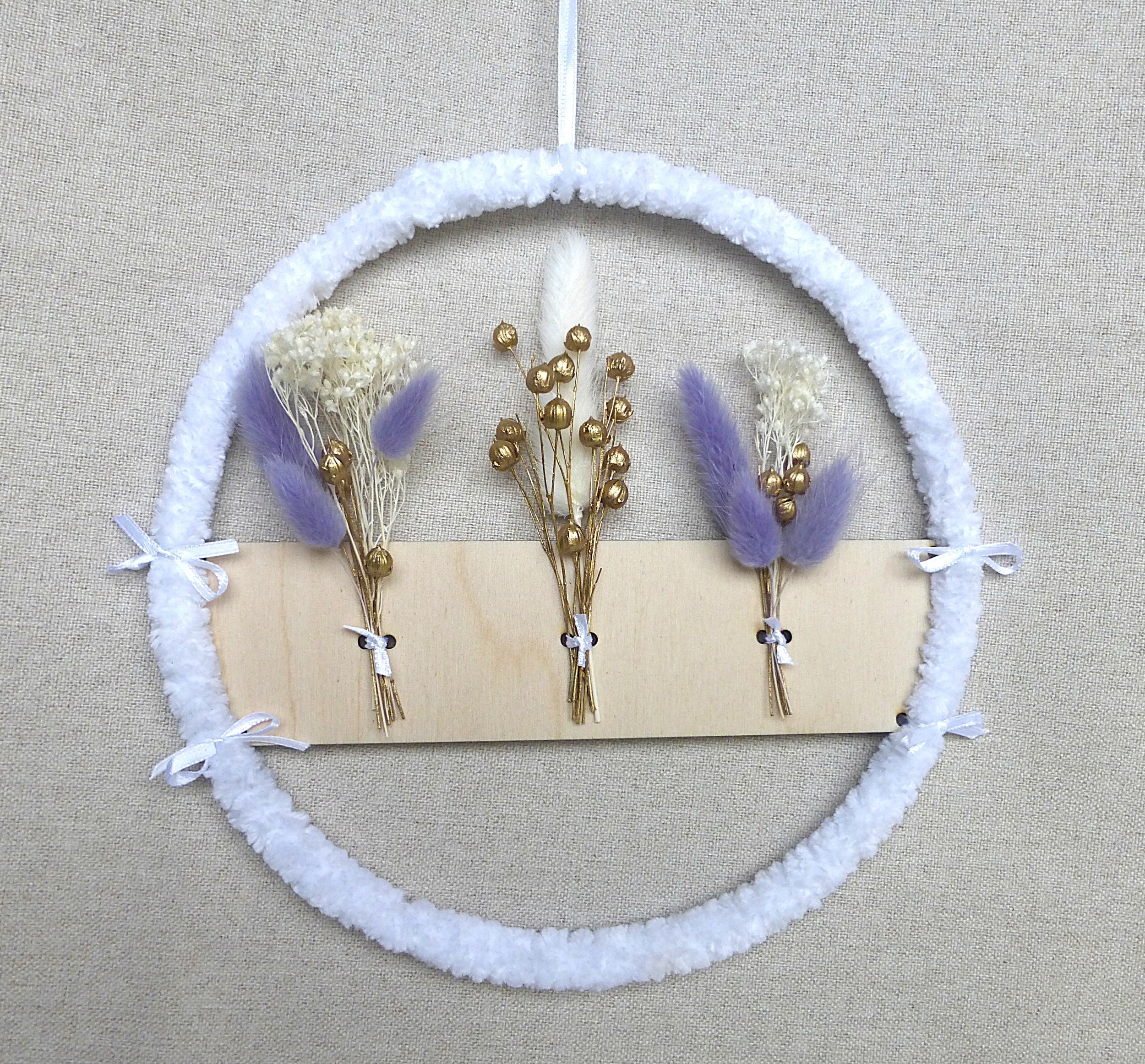 couronne fleurs séchées