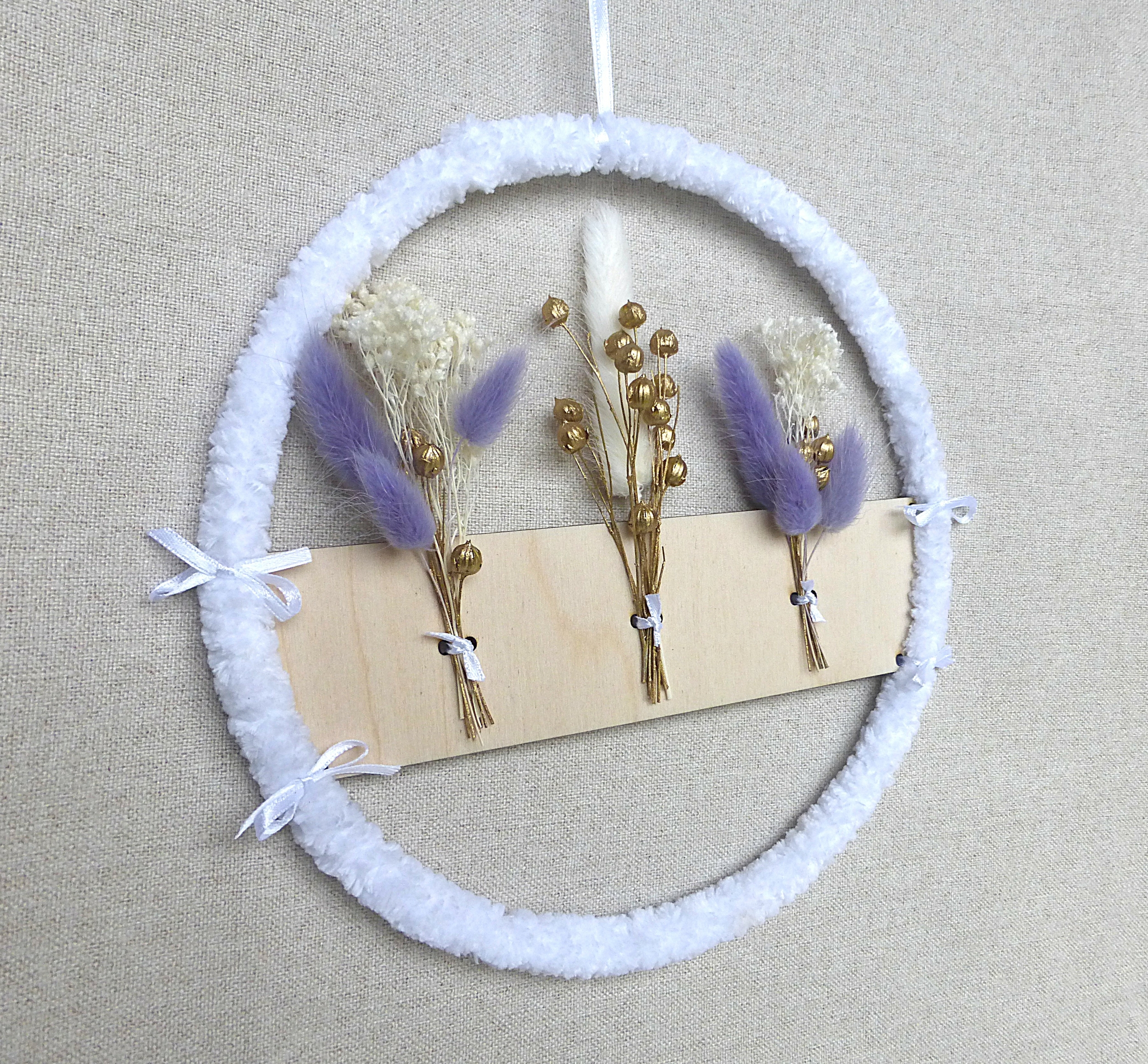 couronne fleurs séchées
