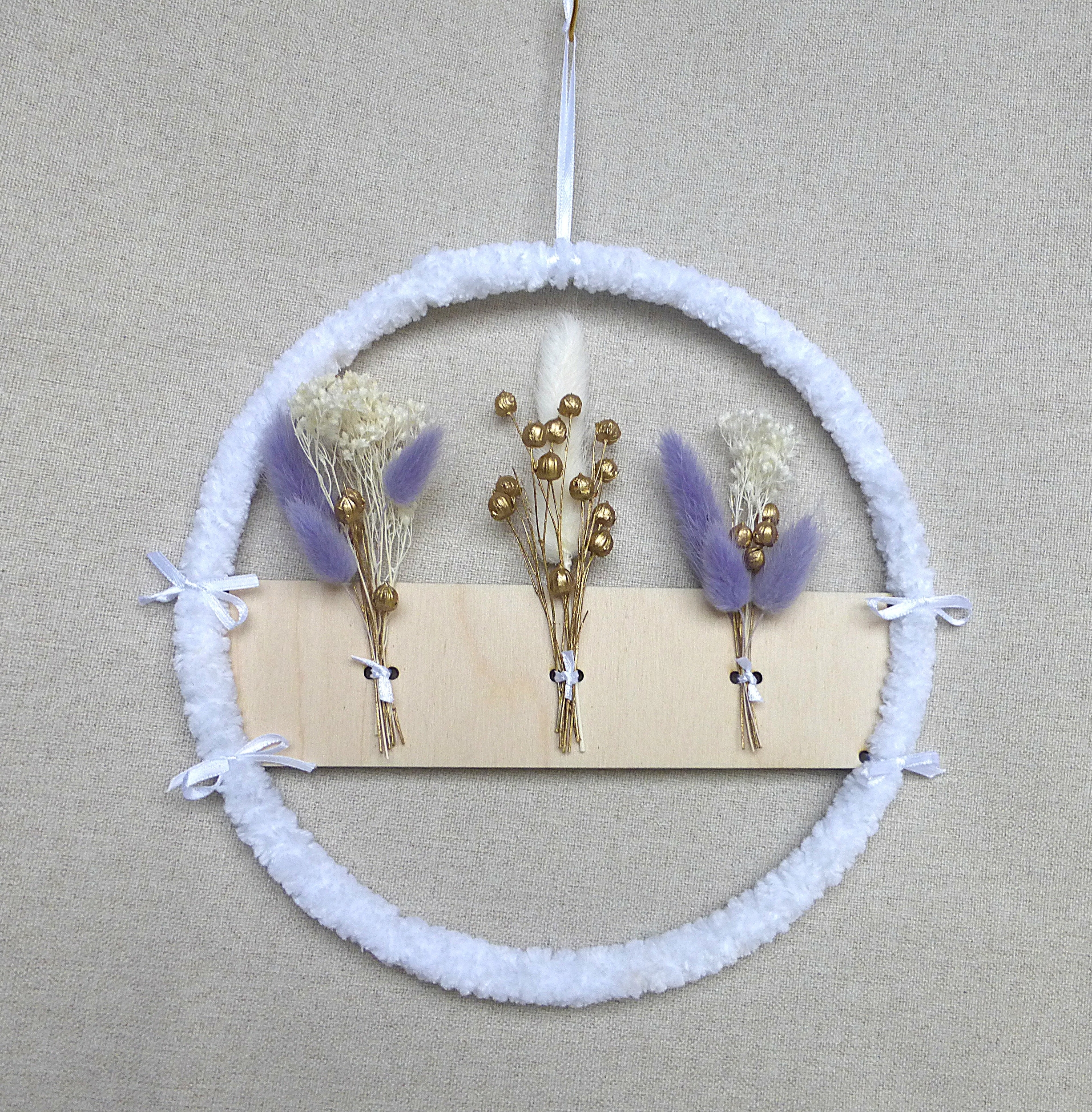 couronne fleurs séchées