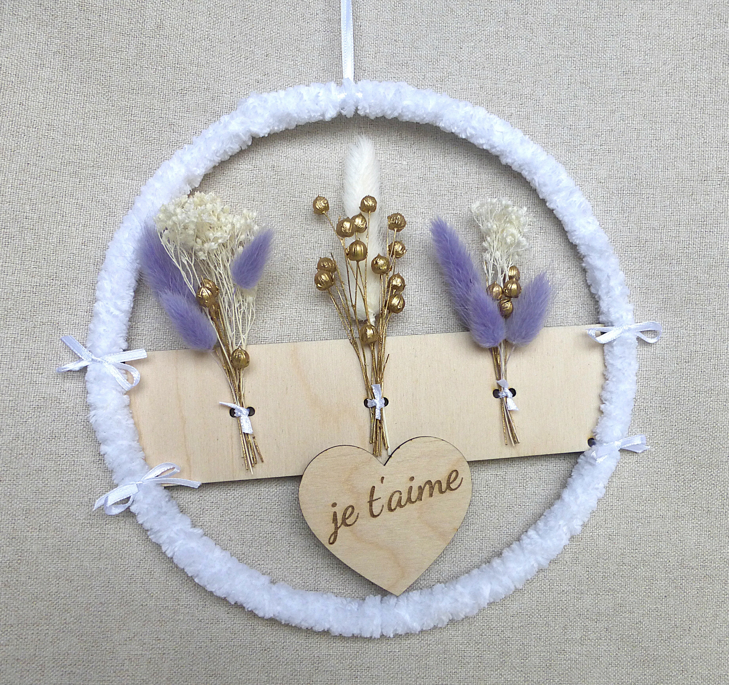 couronne fleurs séchées