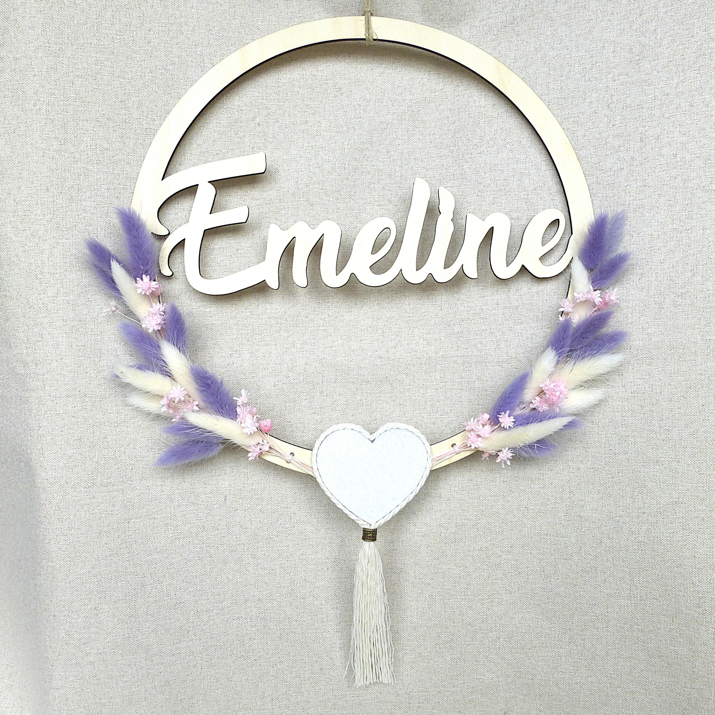 couronne personnalisée avec fleurs séchées (2)