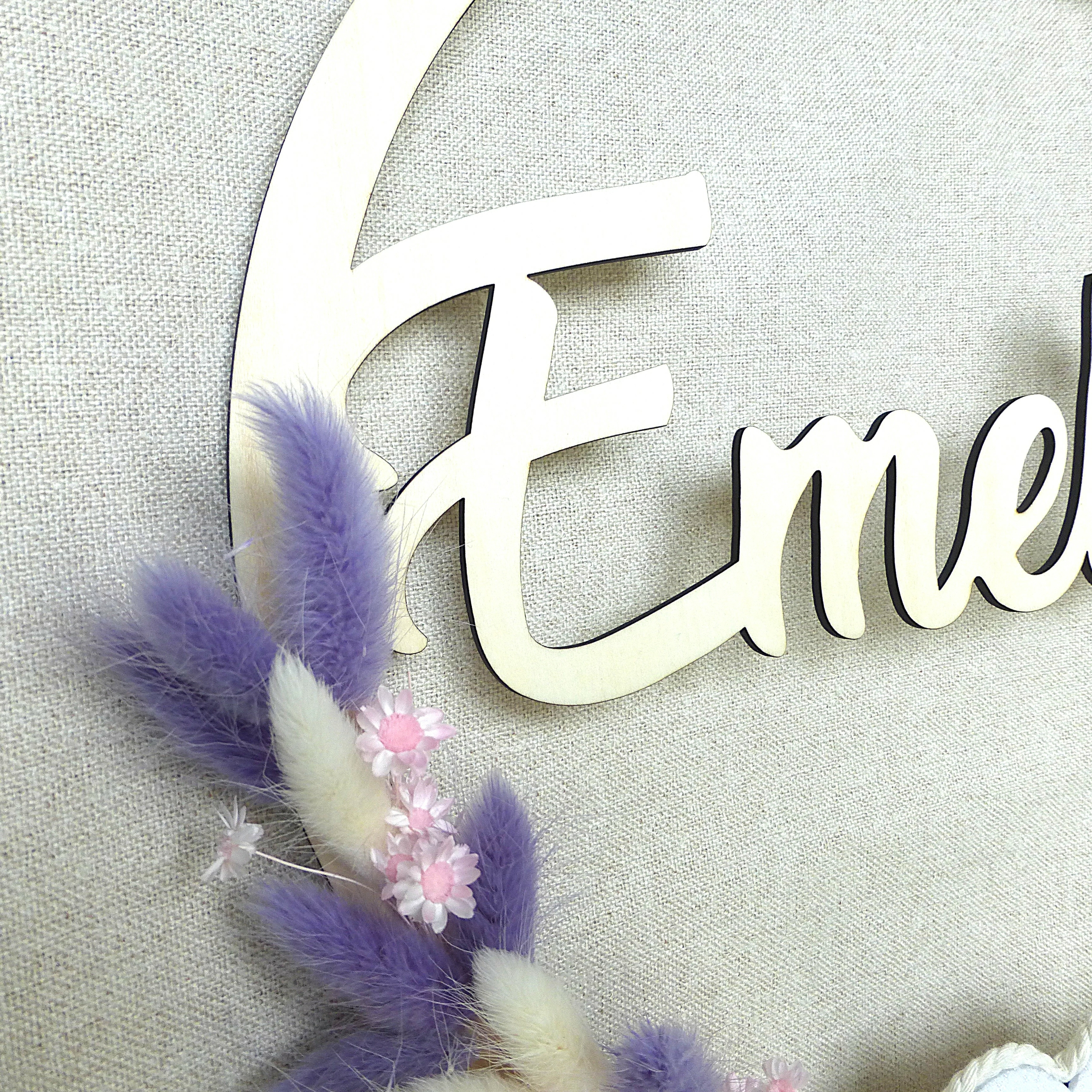 couronne personnalisée avec fleurs séchées (1)