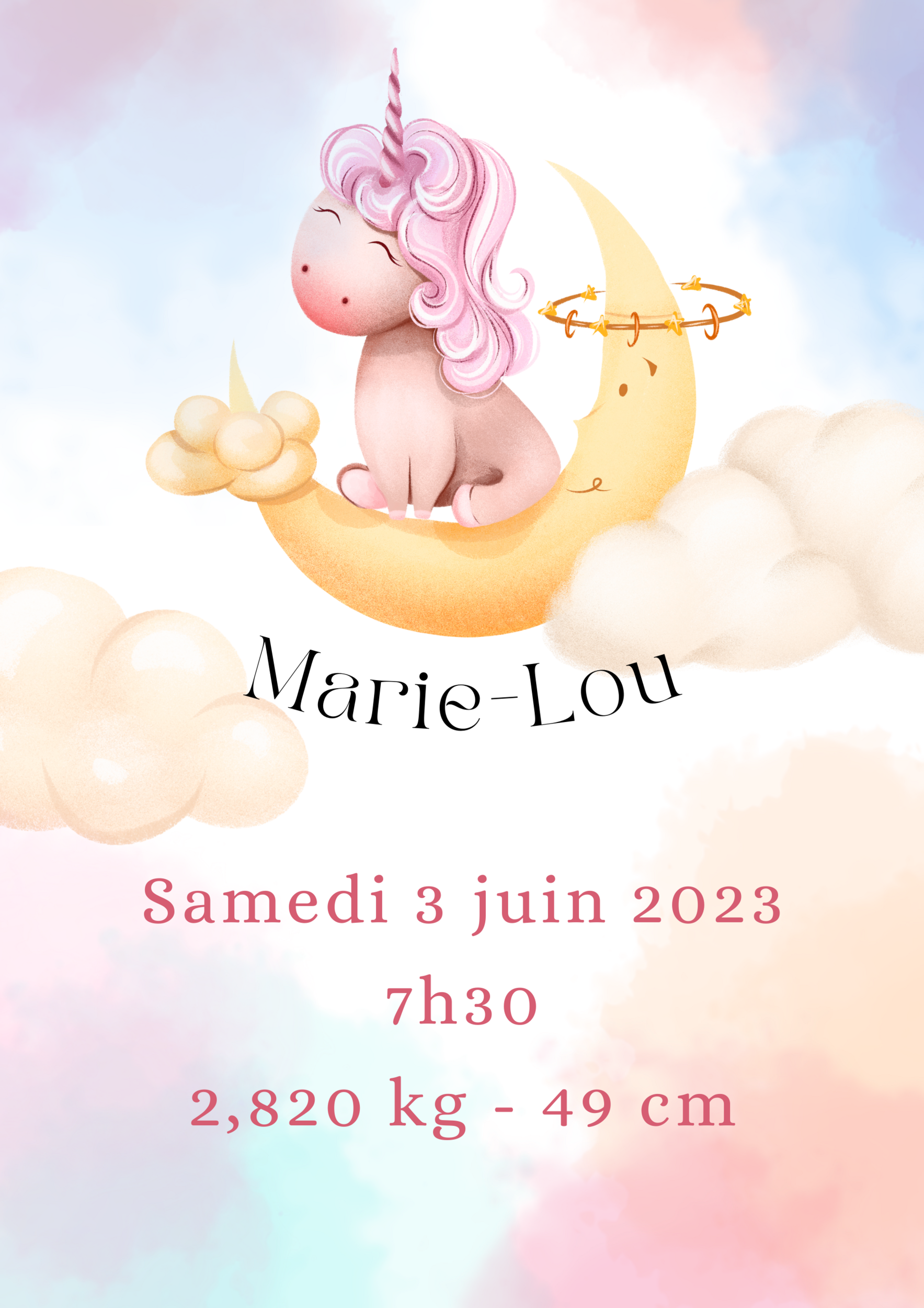 affiche-de-naissance-licorne-cadeau-bébé-personnalisé