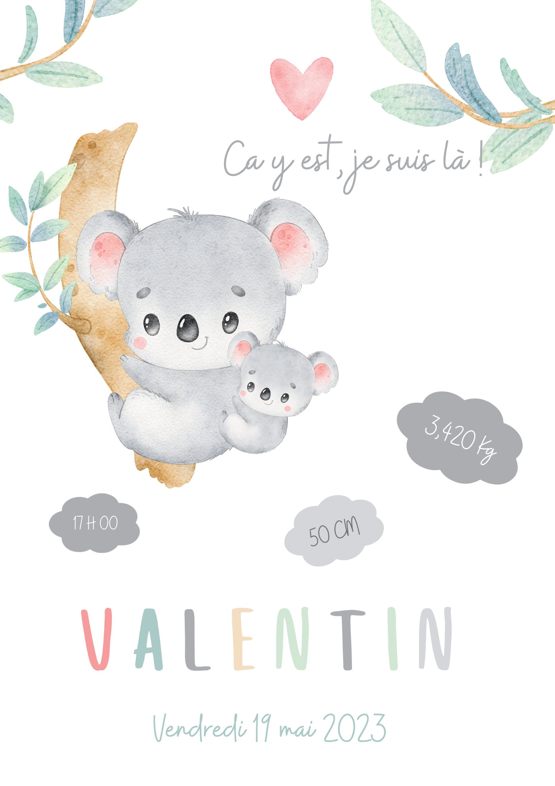 affiche-naissance-bébé-décor-koala