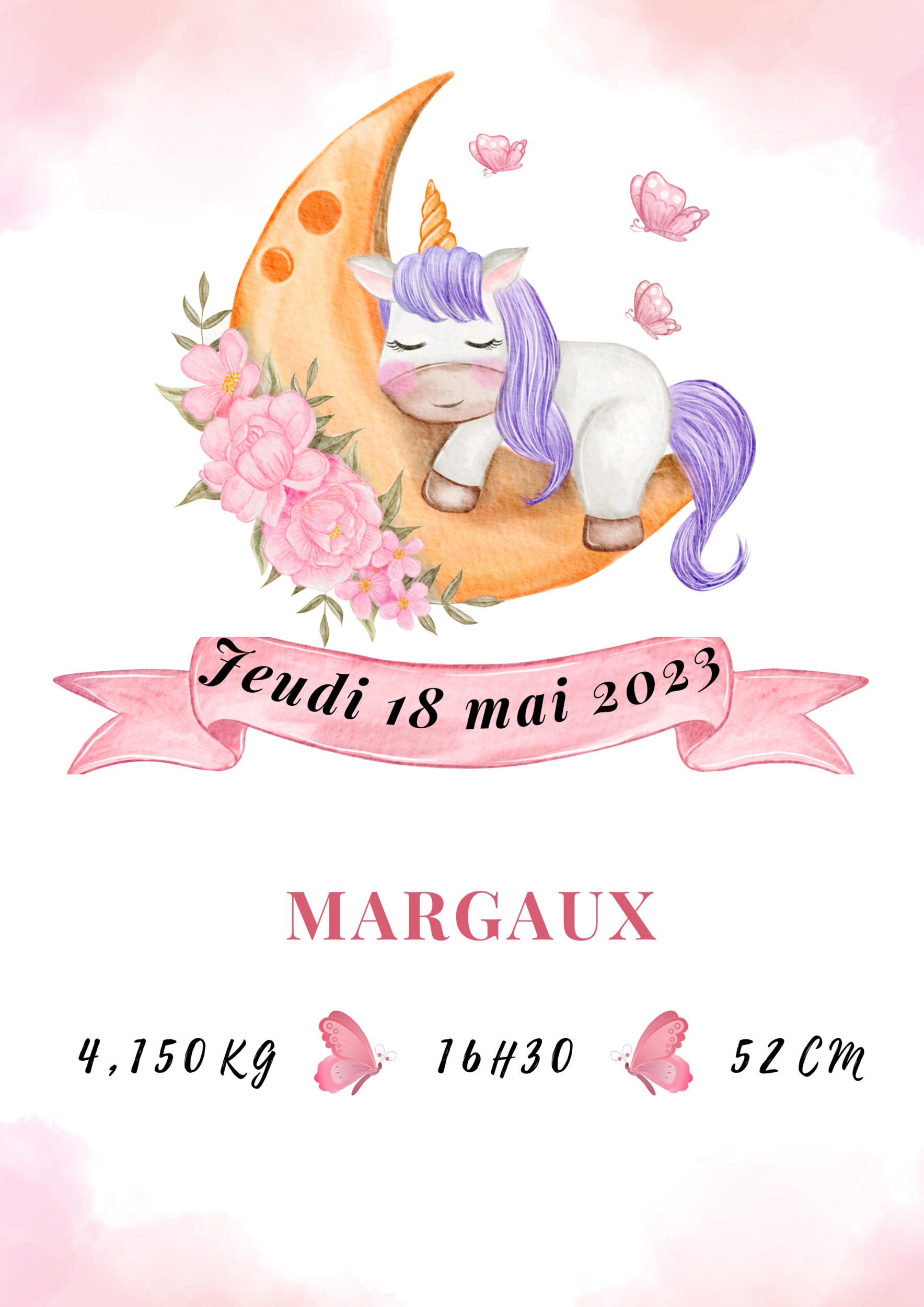 affiche-de-naissance-licorne-cadeau-naissance-bebe