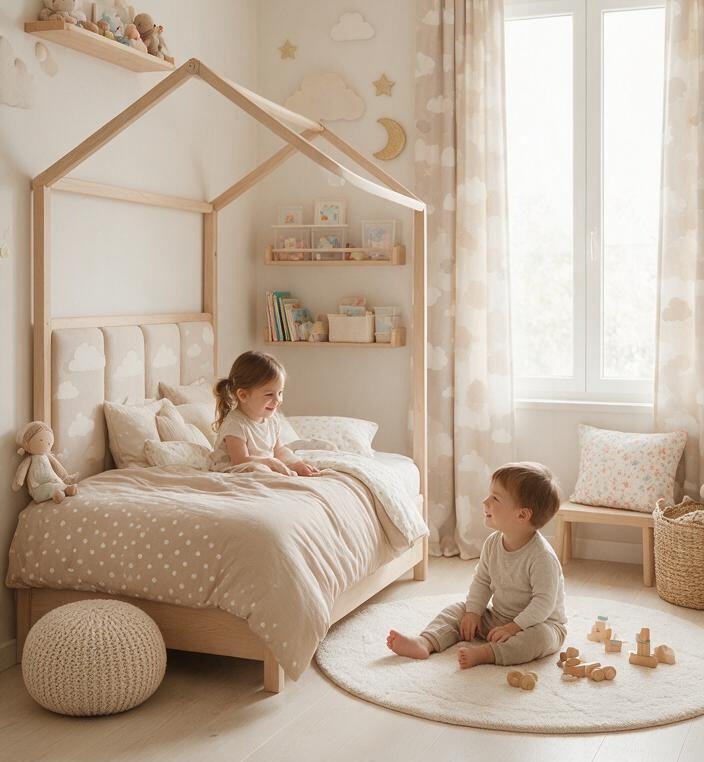 Décorer la chambre d'une fille, d'un garçon ou bien mixte : nos idées de thèmes et de couleurs.