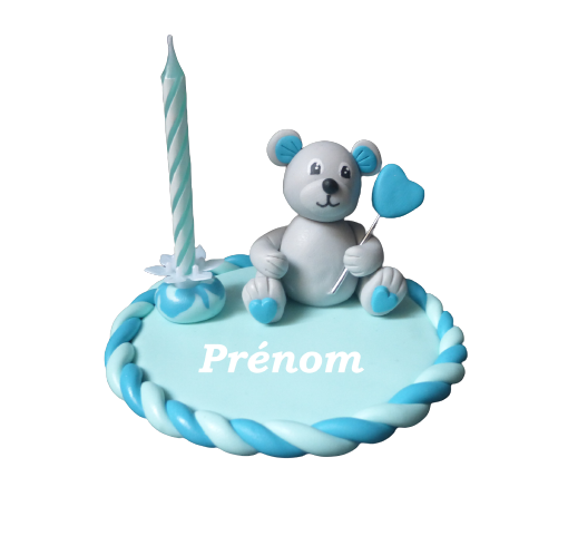Bougie d'anniversaire personnalisée - bougie ourson - Cadeaux enfant à  personnaliser/Bougies d'anniversaire - patlodie