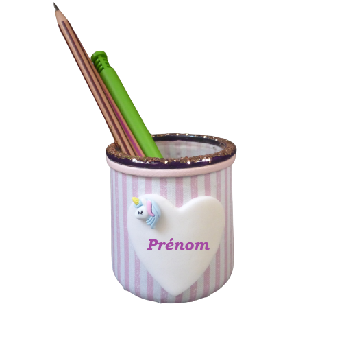 pot à crayon personnalisé - pot licorne (3)