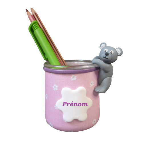 pot à crayons personnalisé - ourson (3)