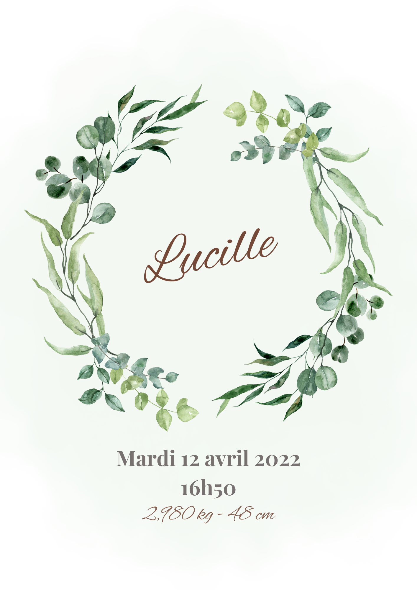 affiche naissance Lucille