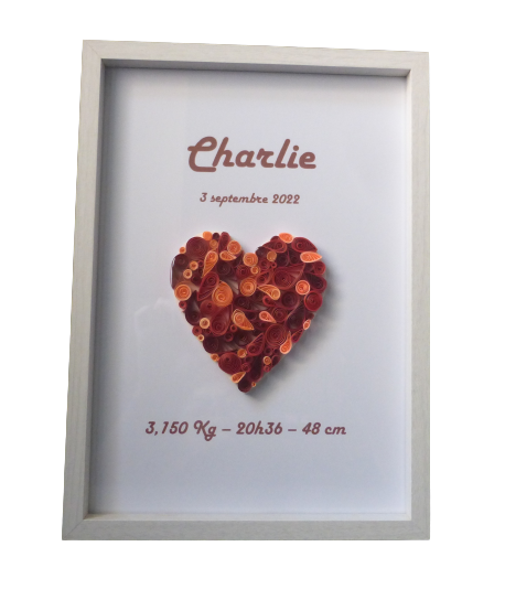 affiche de naissance en quilling