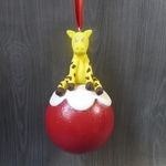 boule de Noël girafe
