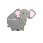 tirelire éléphant gris avec prénom