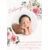 affiche de naissance avec photo et bouquet de roses