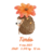 affiche de naissance avec un hérisson portant une grande fleur