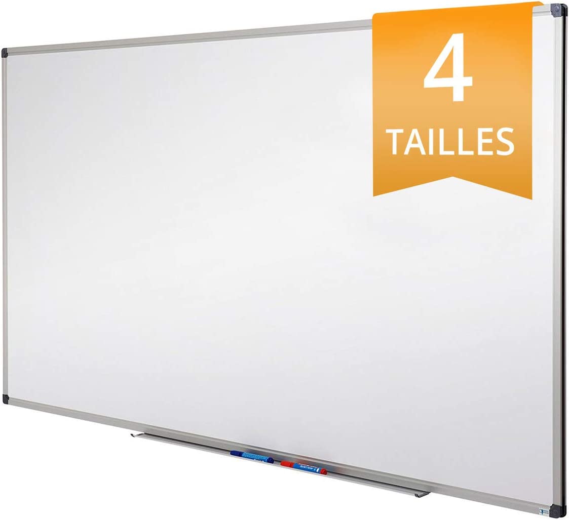 Tableau Blanc magnétique Office Marshal® effaçable et aimanté Série PRO, 60x90cm