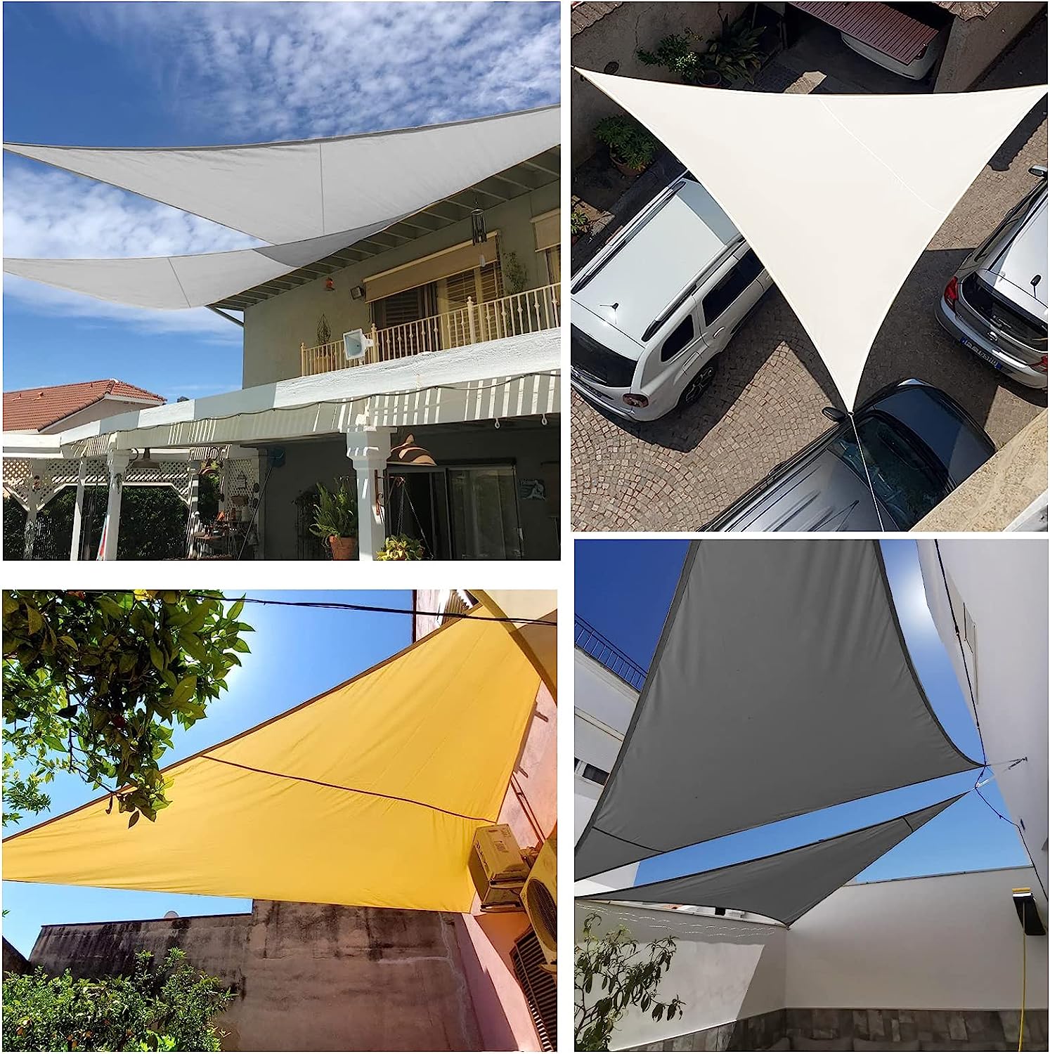 Images Voile dOmbrage Cool Area Triangulaire - Protection UV & Confort en Extérieur