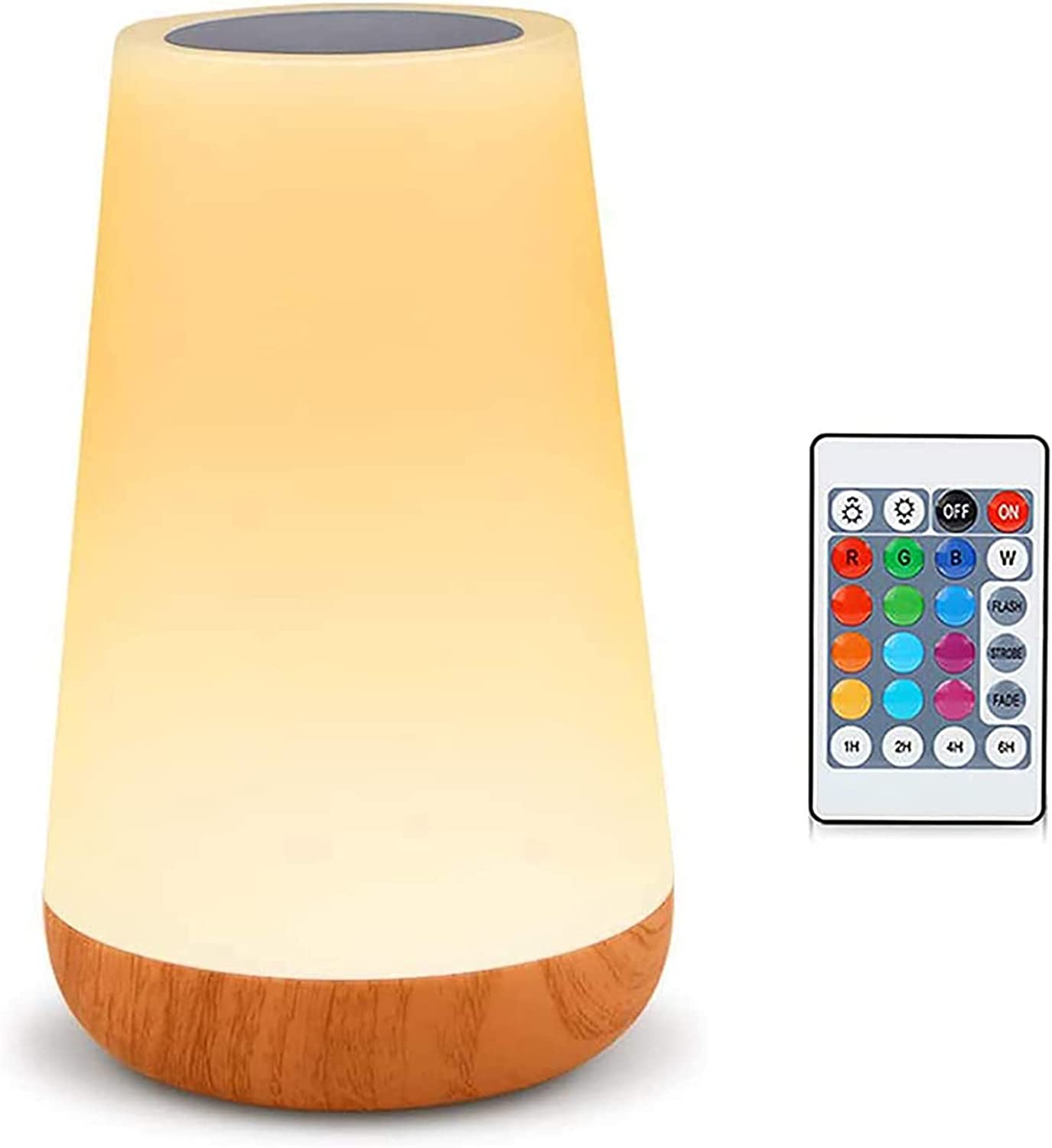 Lampe de Chevet colorée rechargeable à Télécommande Tactile