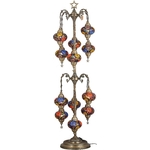 Lampadaire mosaïque 12 globes pour fête de Noël... 178 cm style marocain, turc, bohème