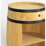 Détails Meuble tonneau, minibar en bois, avec éclairage LED pour ranger ses bouteilles de vin Weeco