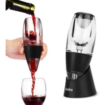 Aérateur et décanteur à vin rouge avec support noir de la marque Hotder