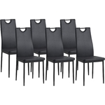 Ensemble de 6 chaises de salle à manger en similicuir confortable et moderne Salerno