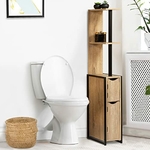 Installation Meuble de salle de bain ou de toilettes en bois avec 2 portes style industriel IDMarket
