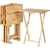Ensemble de 4 tables plateaux pliants en bois avec support de rangement pour TV, salon, salle à manger