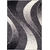 Tapis doux noir gris et crème à poils courts 140x200 cm de la marque TAPISO