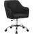 Chaise de bureau ergonomique, confortable et durable, avec cadre en acier et tissu imitation lin