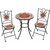 Salon de Jardin style Mosaïque avec 2 Chaises et 1 Table Ronde TecTake