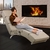 CASARIA Méridienne London Chaise Longue d'intérieur Design avec Fonction de Massage Chauffage Fauteuil Relax Salon Sable