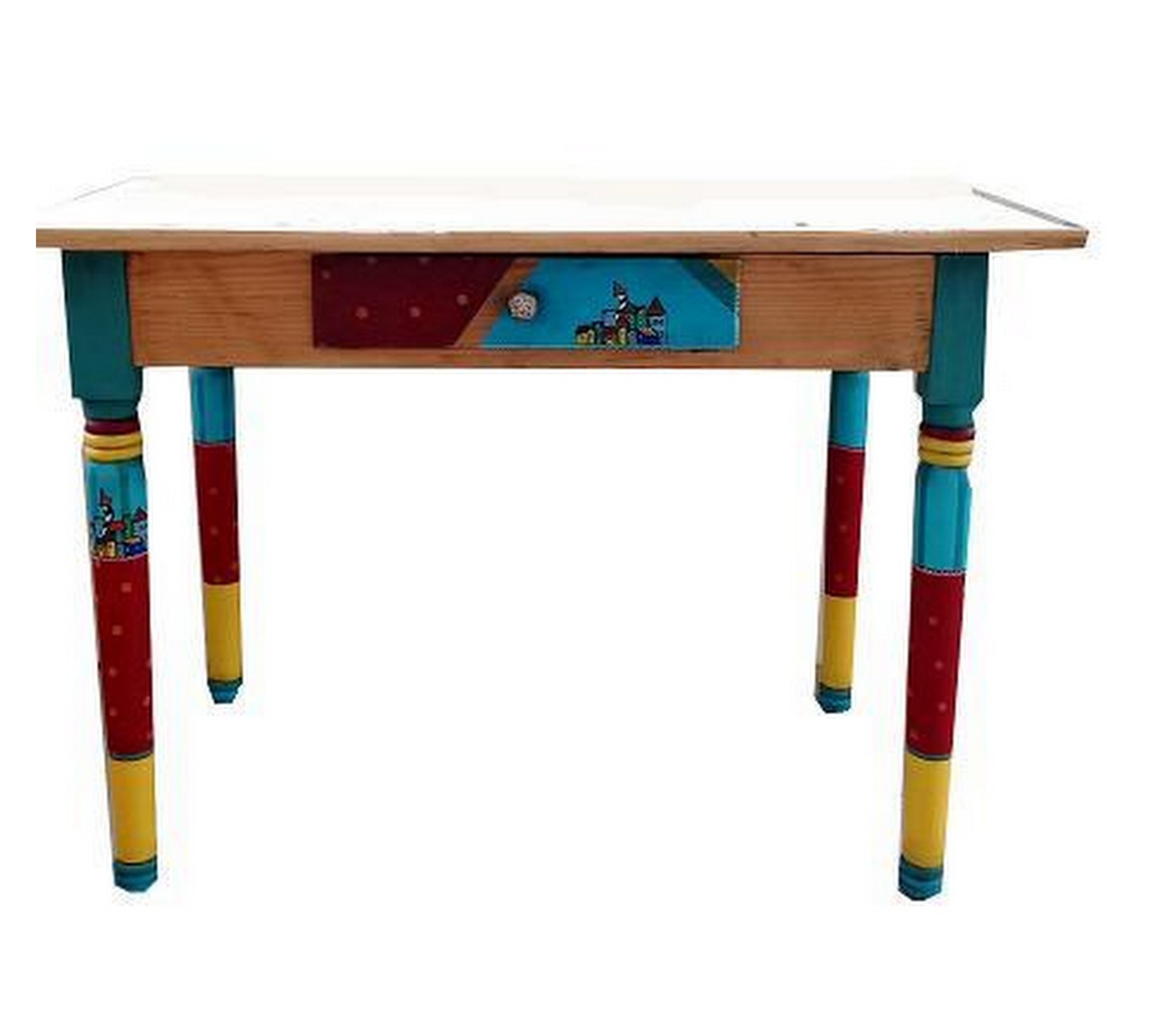 table bureau personnalisé peint à la main