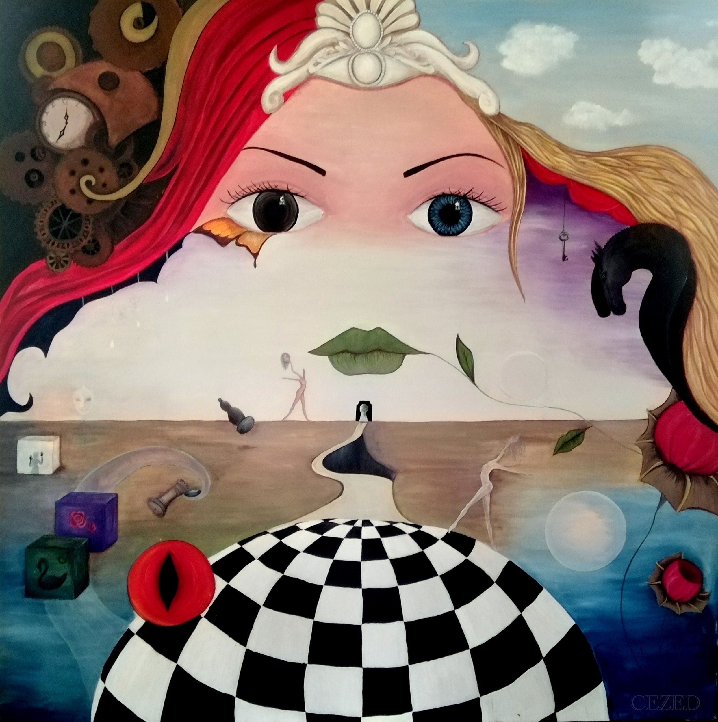 illusion toile d'artiste émotion maitrise de soi  peinture acrylique cezed