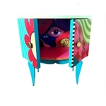 meuble table de chevet petit meuble multicolore peint à la main relooking artiste cezed