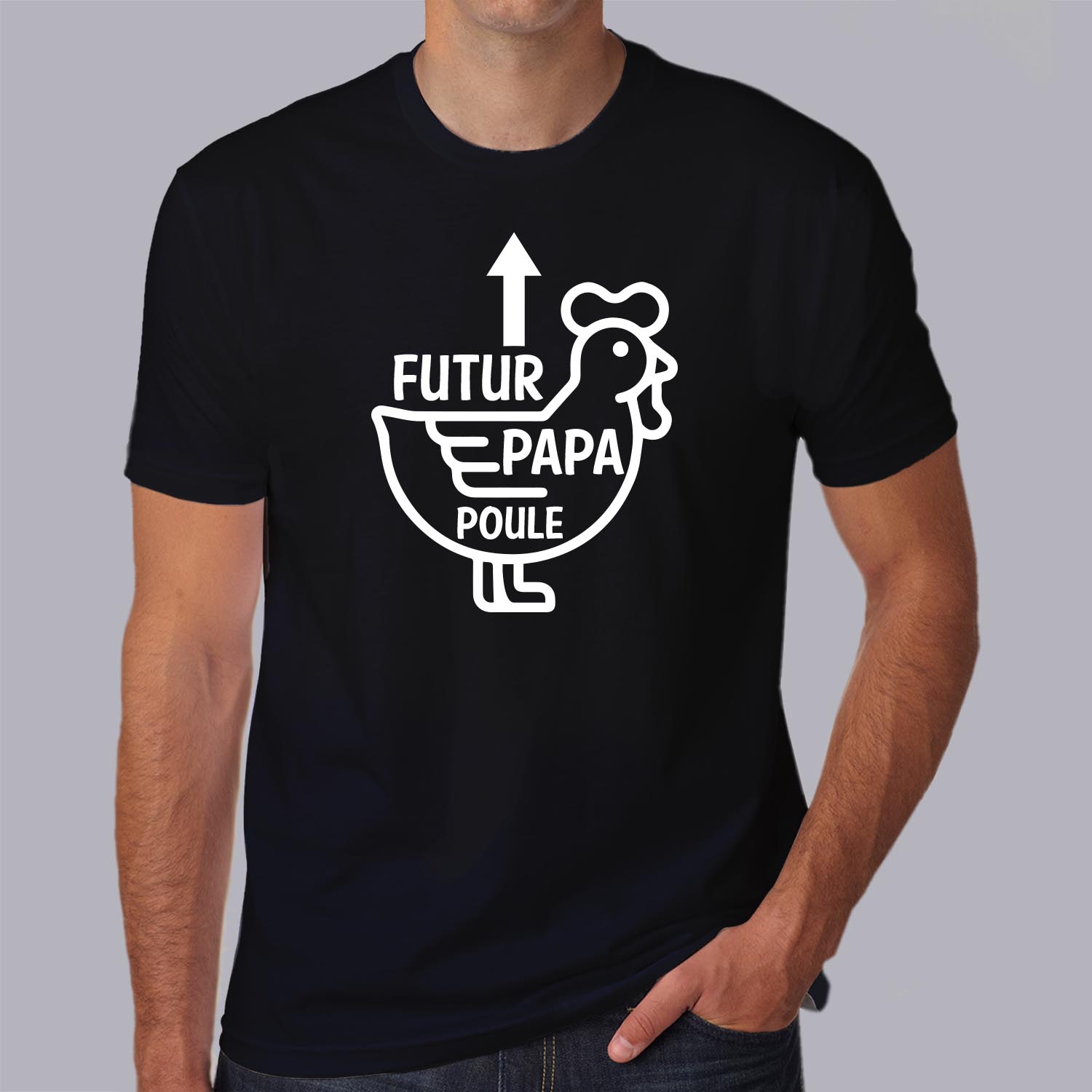 ffpa3-famille-papa-futtur-papa-poule-fête-des-pères-t shirt-blanc-hn