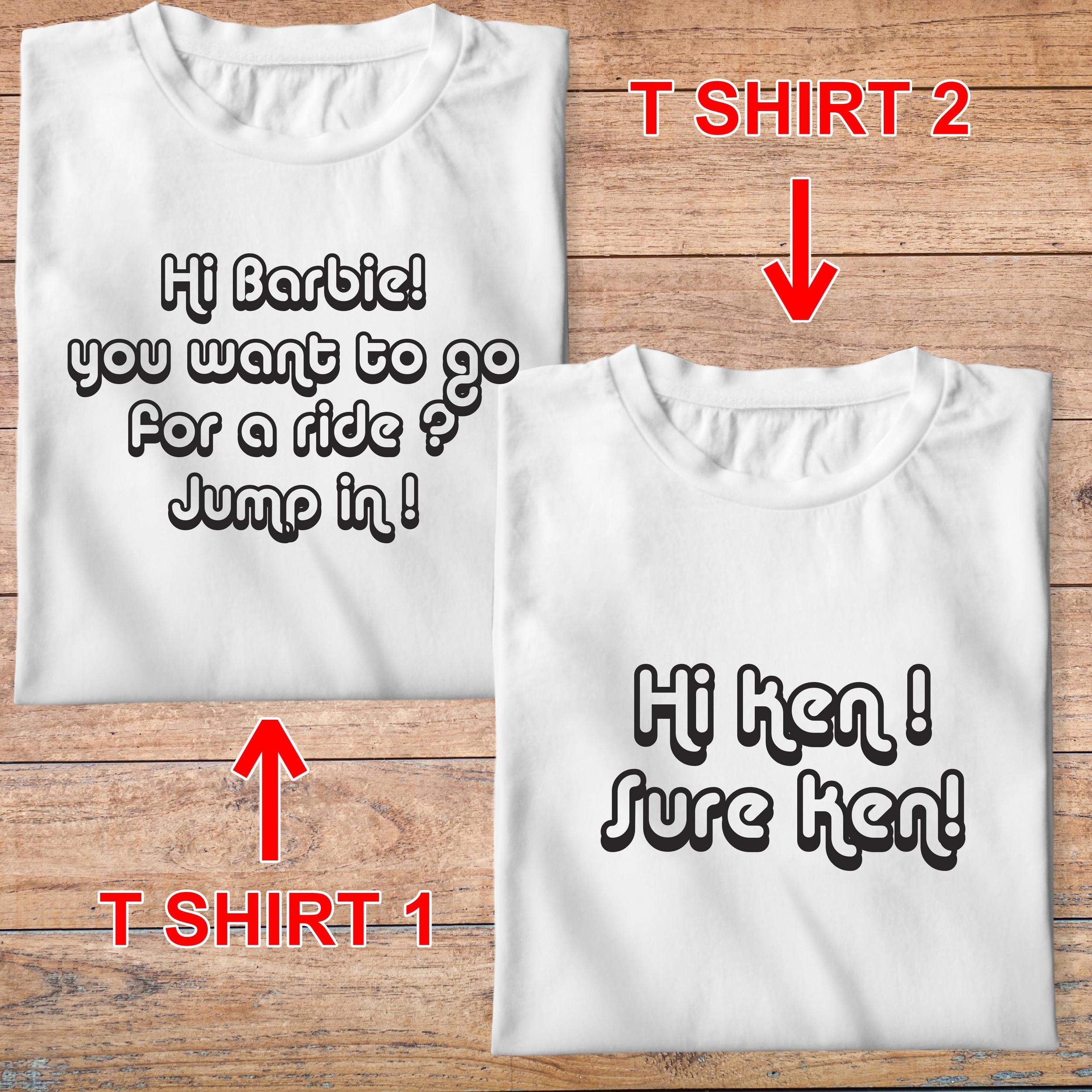 dfc2-Duo-t-shirt-paroles-aqua-barbie-girl-teeshirt-couple-h&amp;fb- fleches