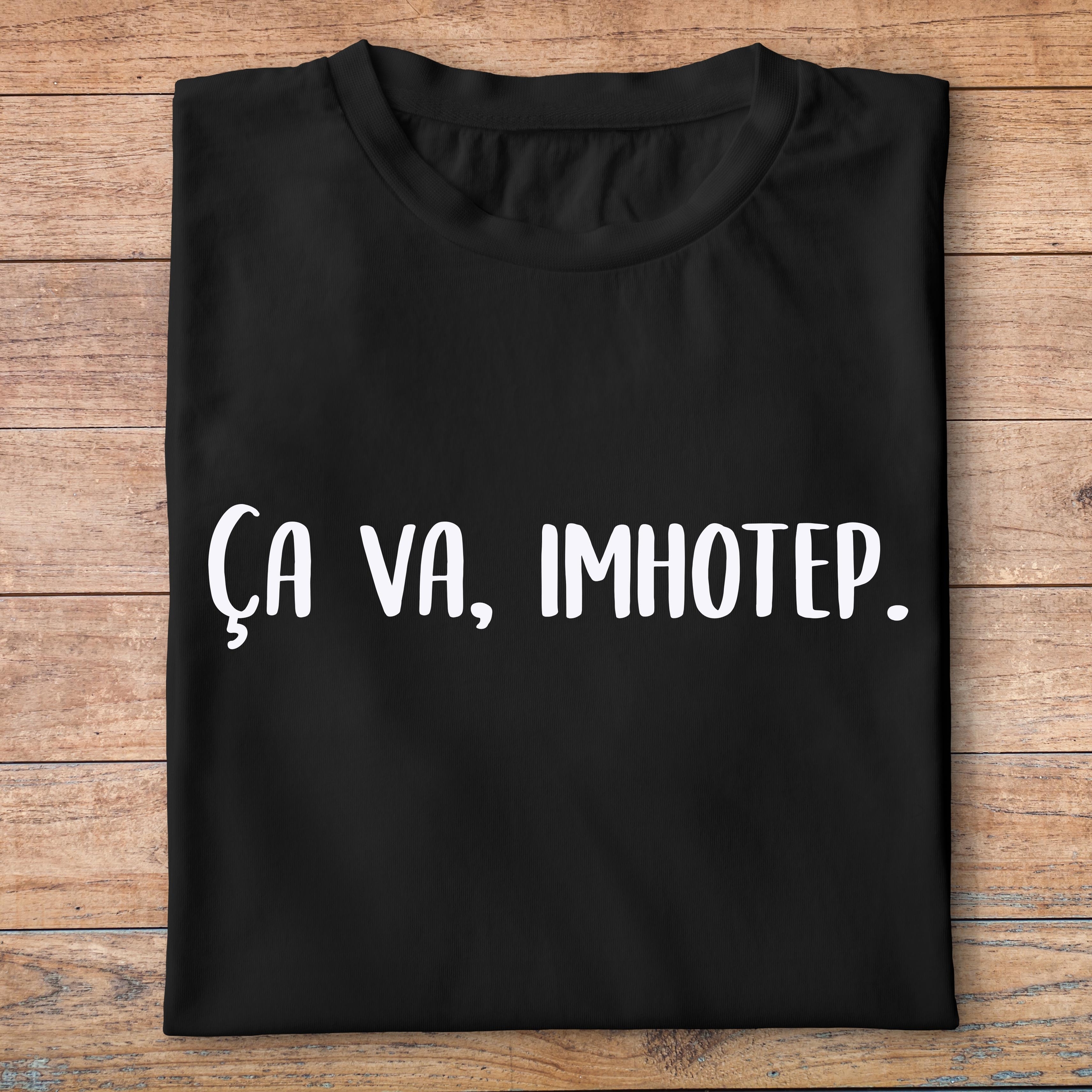 famc5- Astérix mission Cléopatre- ca va imhotep- t shirt plié homme - couleur noir