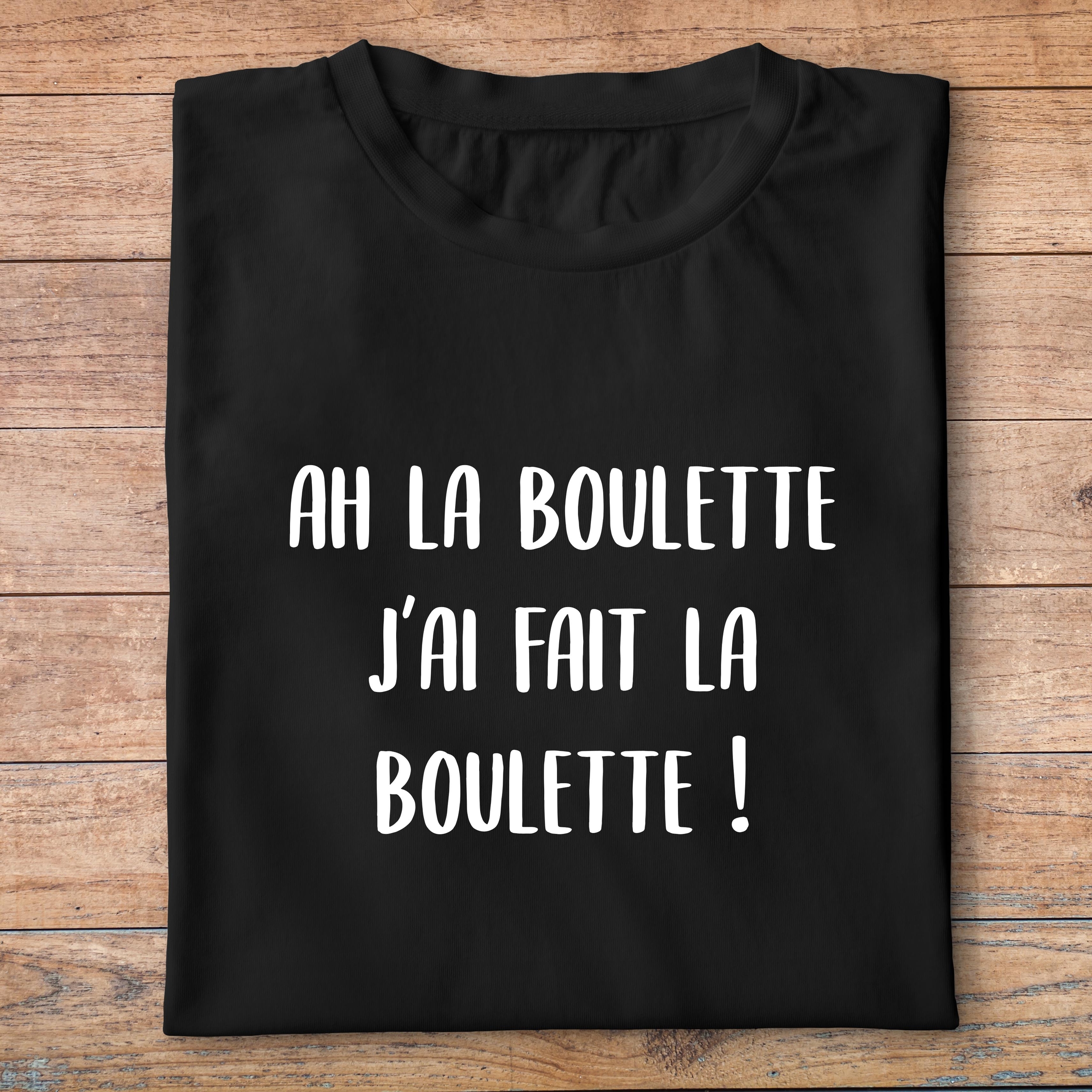 flddc4- Le dîner de cons - Ah la bouette, jai fait la boulette -  t shirt plié homme - couleur noir