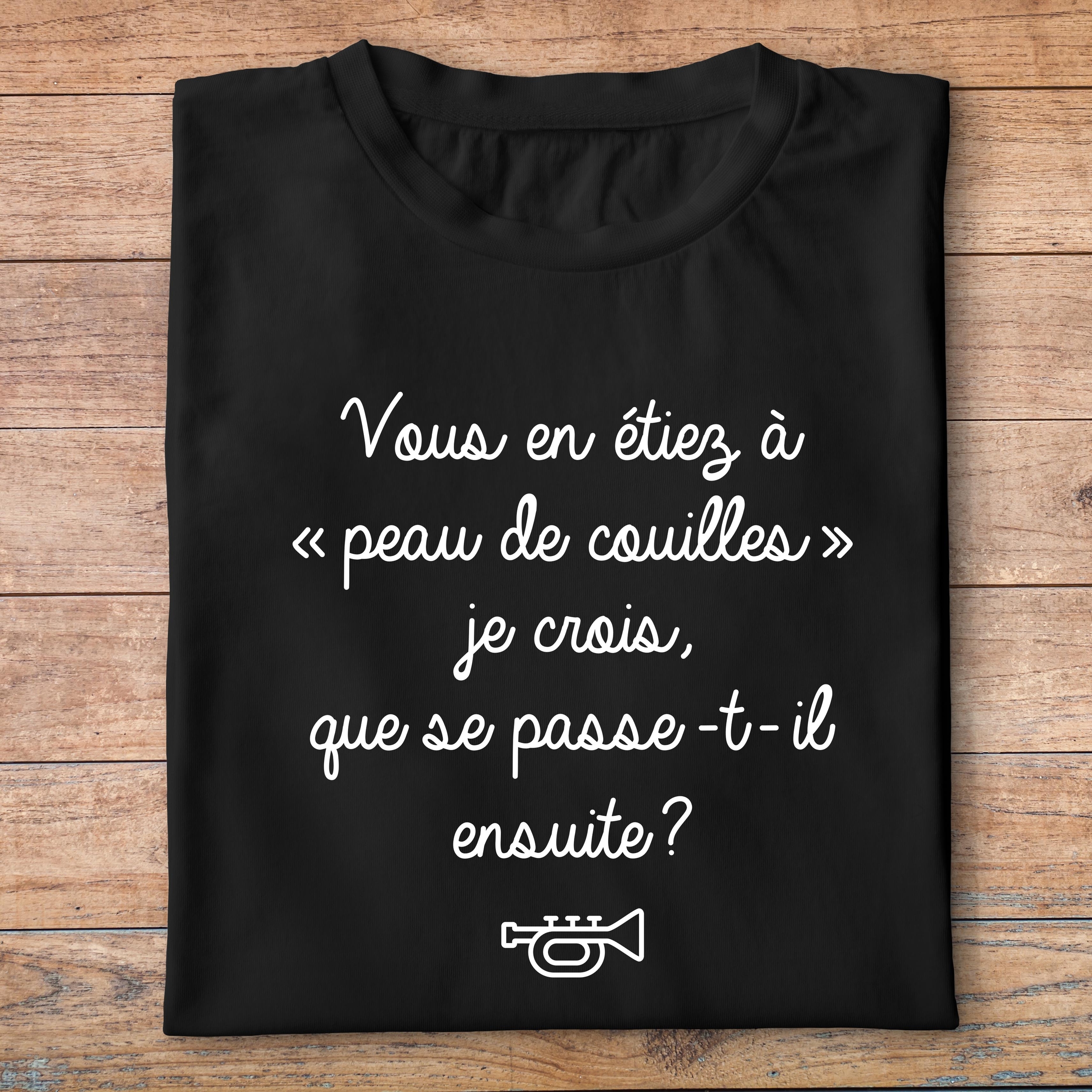 flpneuo3- Le père noël est une ordure -Vous en étiez à peau de couilles je crois que se passe t il ensuite- t shirt plié homme - couleur noir