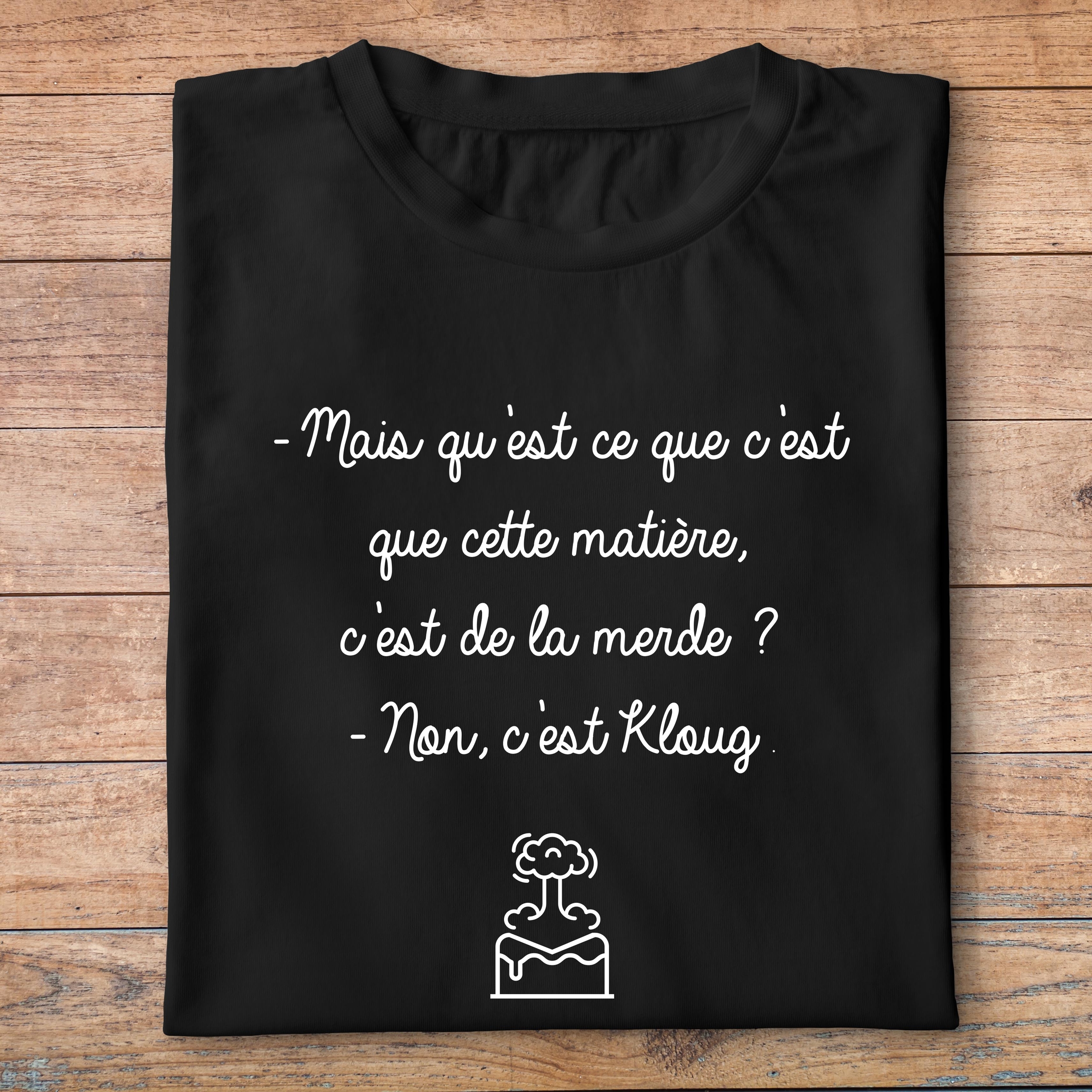 flpneuo7- Le père noël est une ordure -Mais quest ce que cest cette matièe cest de a merde non  cest kloug- t shirt plié homme - couleur noir