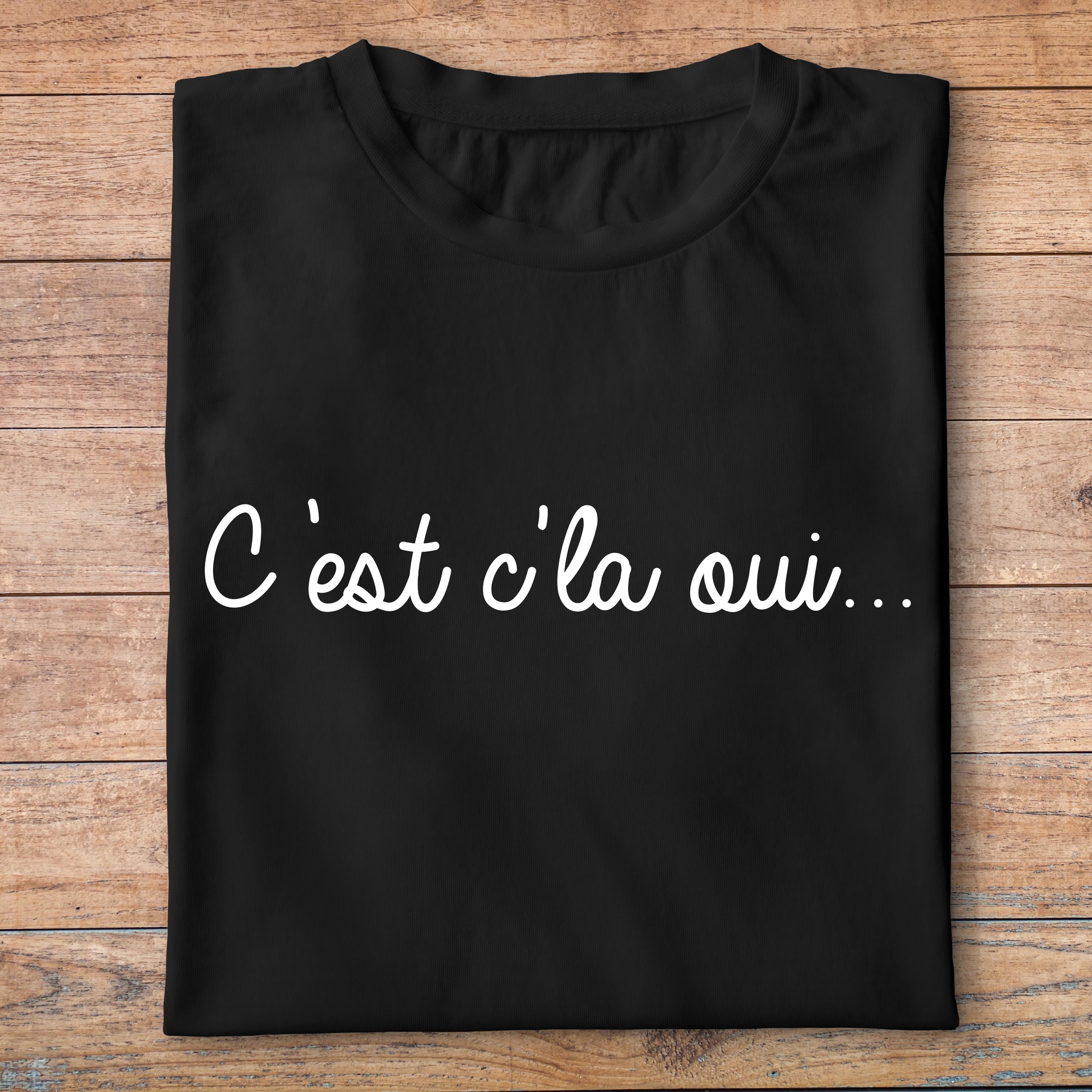 flpneuo10- Le père noël est une ordure - Cest cla oui - tshirt plié homme - couleur noir