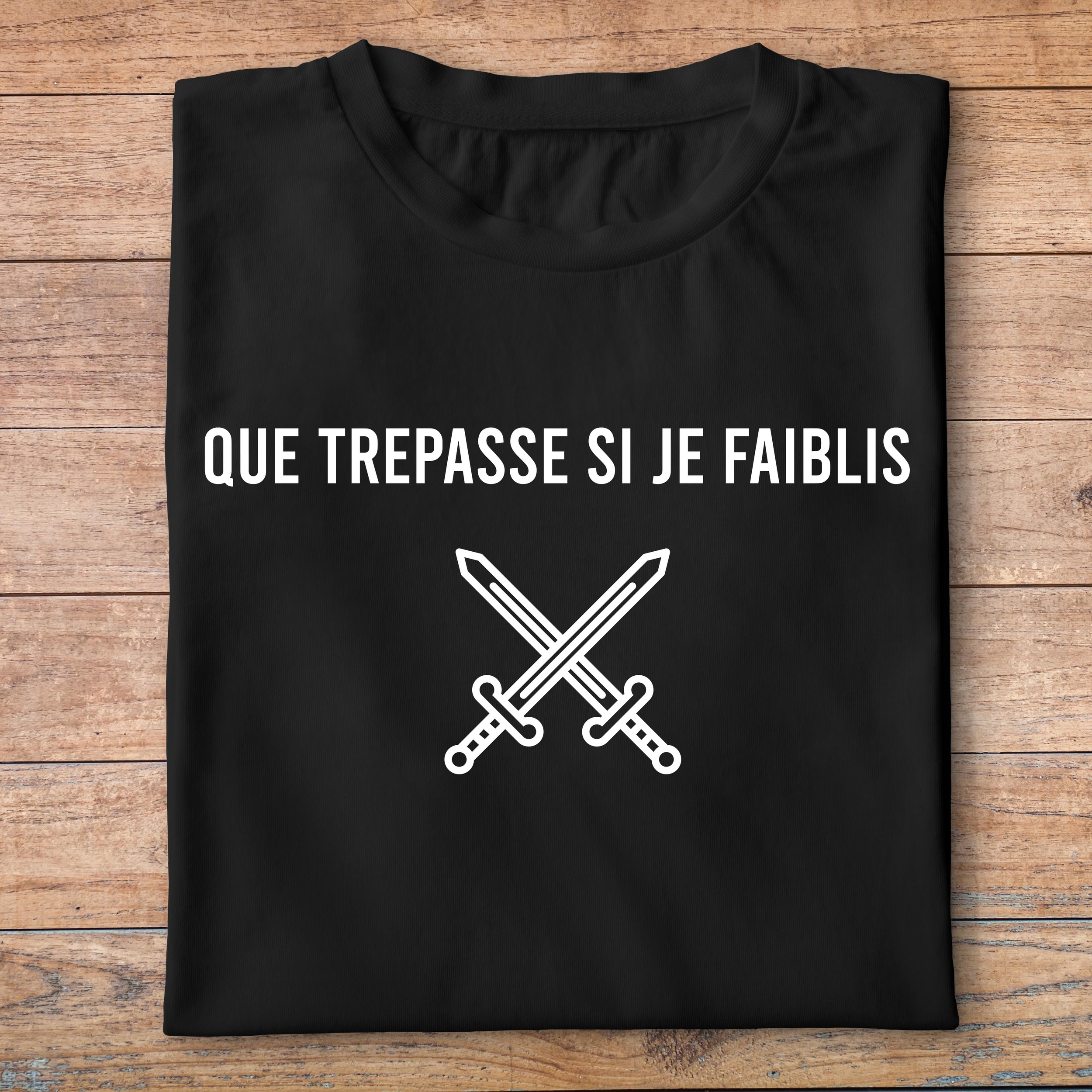 flv6- Les Visieurs- Que trépasse si je faiblis - t shirt plié homme - couleur noir