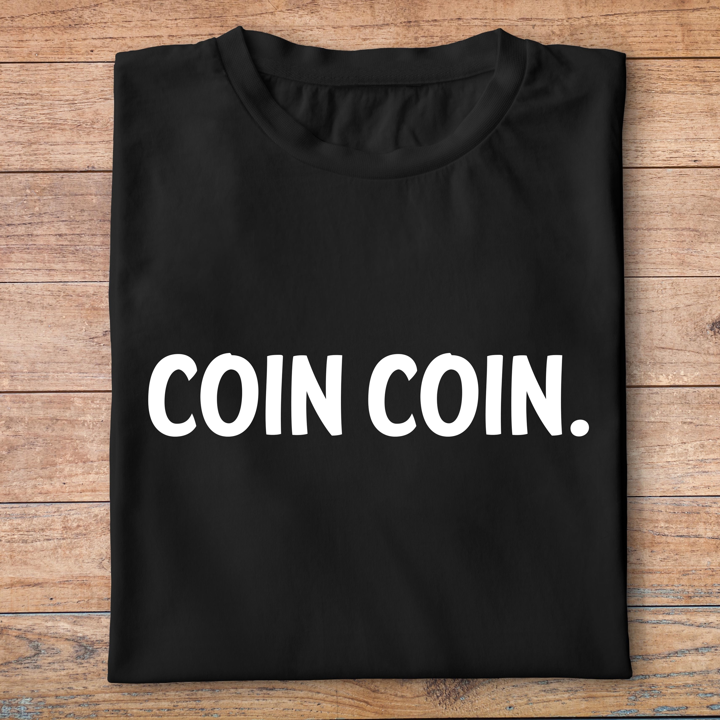 fa8- animaux - canard coin coin - t shirt plié homme - couleur noir
