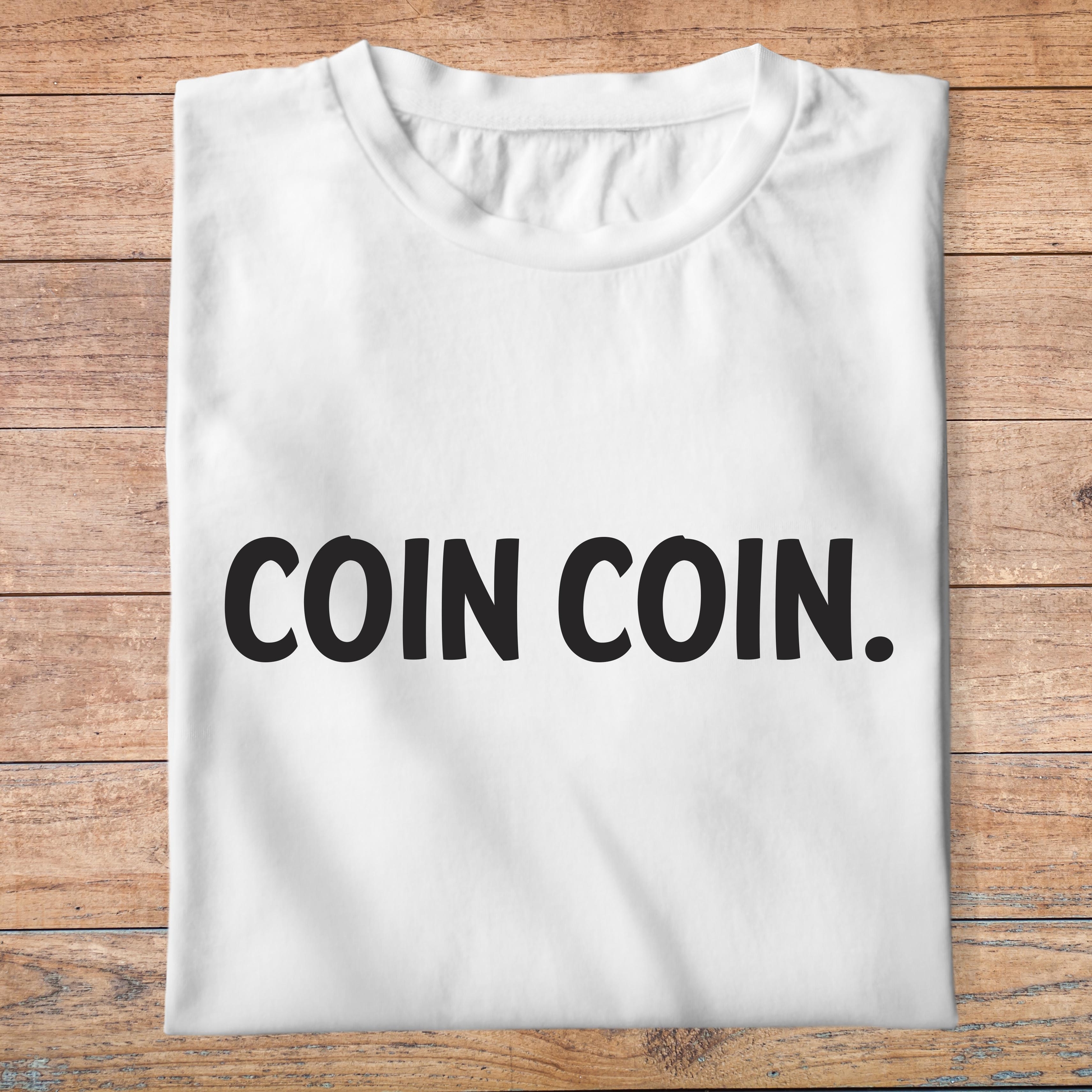 fa8- animaux - canard coin coin - t shirt plié homme - couleur blanc