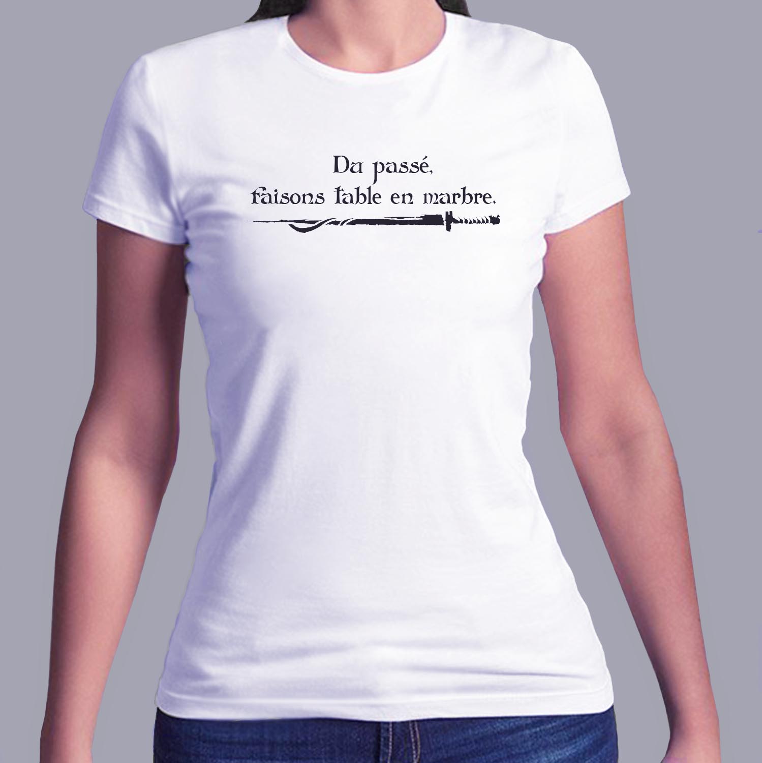 fk20- Kaamelott -T Shirt-du-passé-faisons-table-en-marbre-tee-shirt-Kaamelott-citation-tshirt-série-francaise-karadoc-FB
